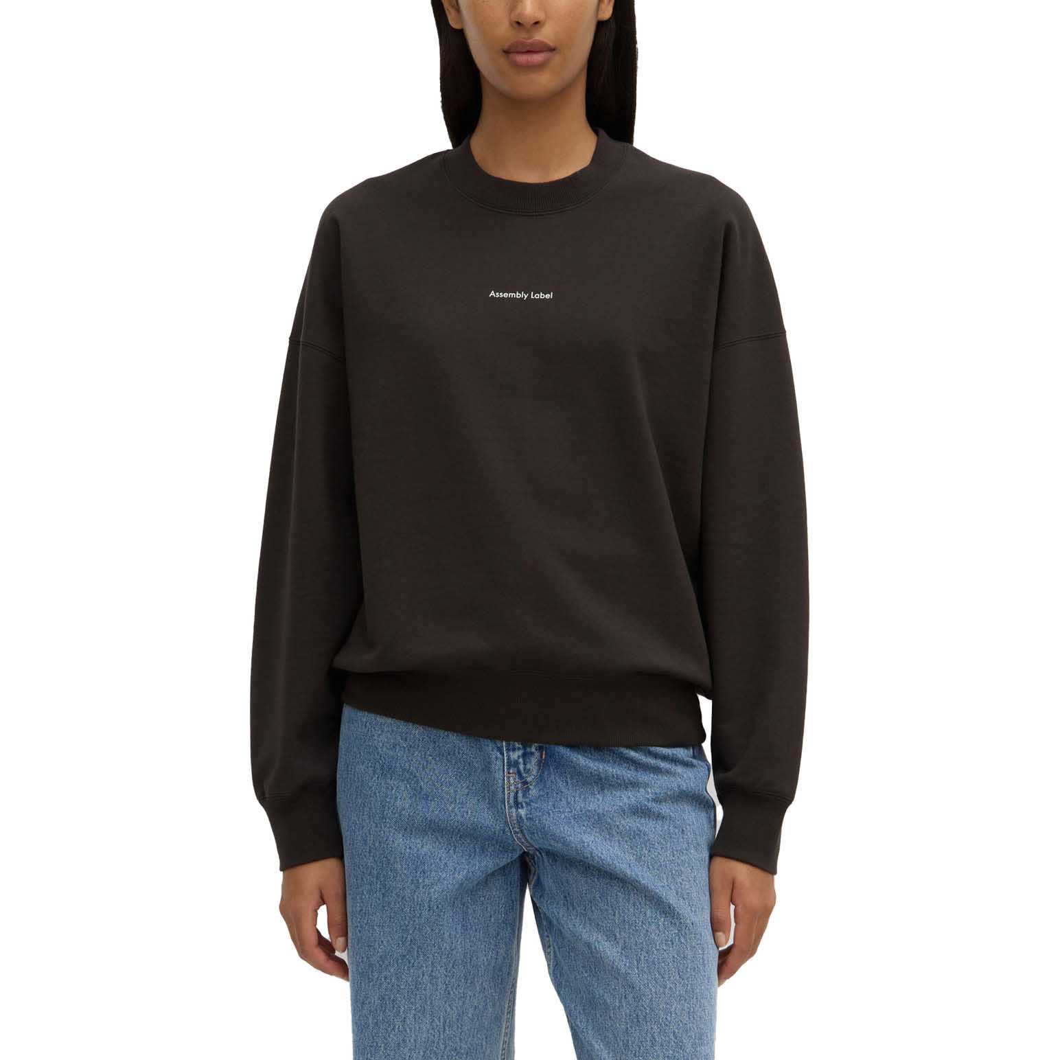 Assembly Label Womens Atelier Logo Fleece Washed Black